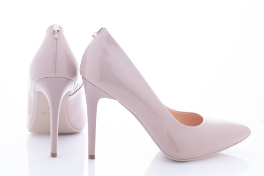 Elegant women's shoes natural leather SALA 7066 nude lacquer