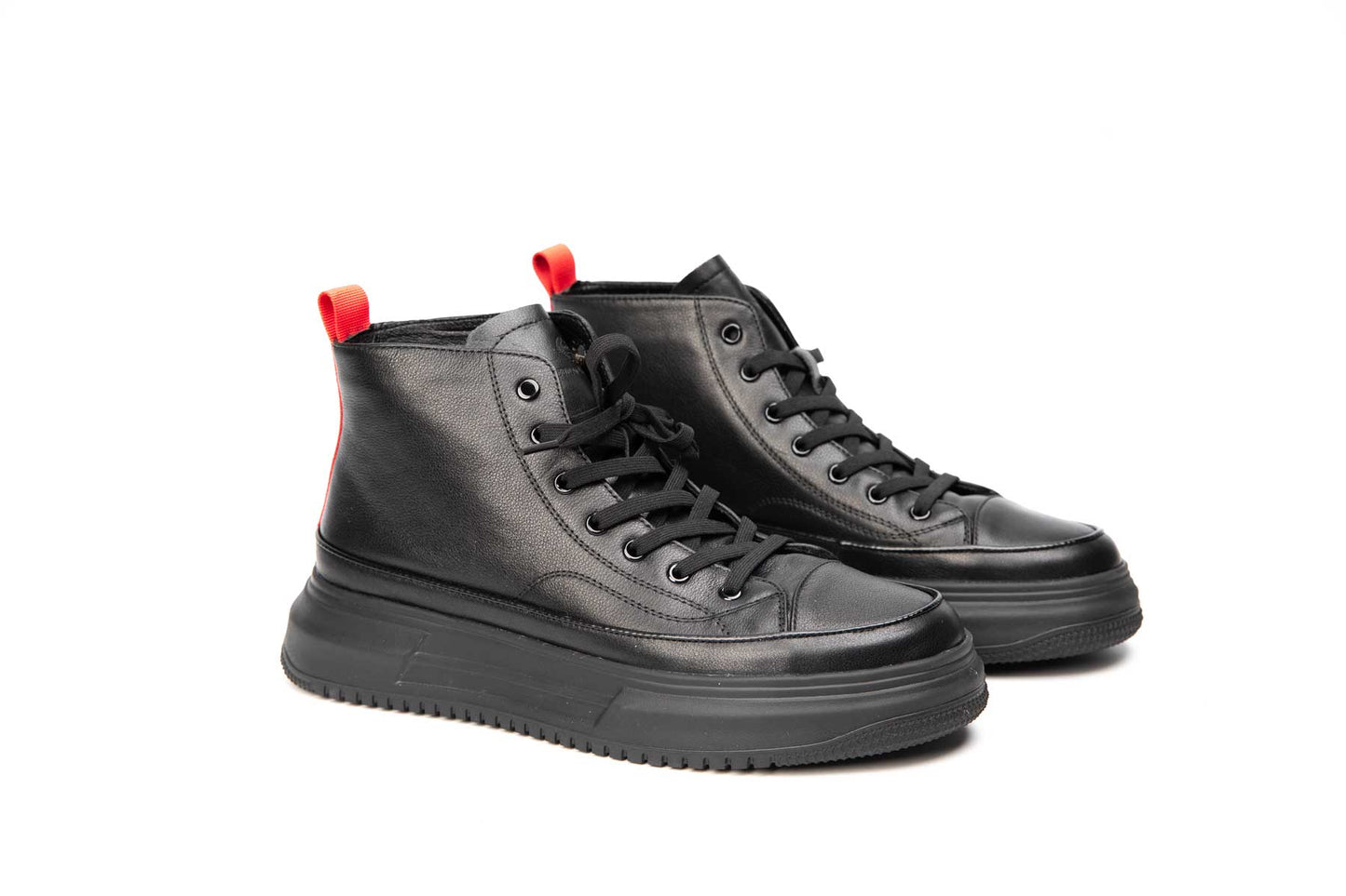 Ghete barbati casual piele naturala FRANCO GERARDO 22301 negru