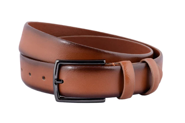 Men's genuine leather belt PATYVANY Cognac brown