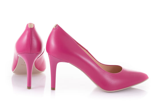 Elegant women's shoes made of genuine leather SALA 1816 fuchsia