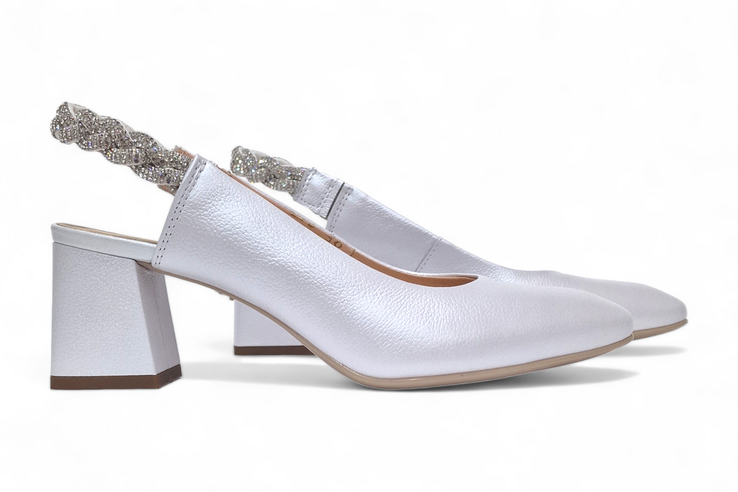 SALA genuine leather bridal shoes dec 9977 pearl white