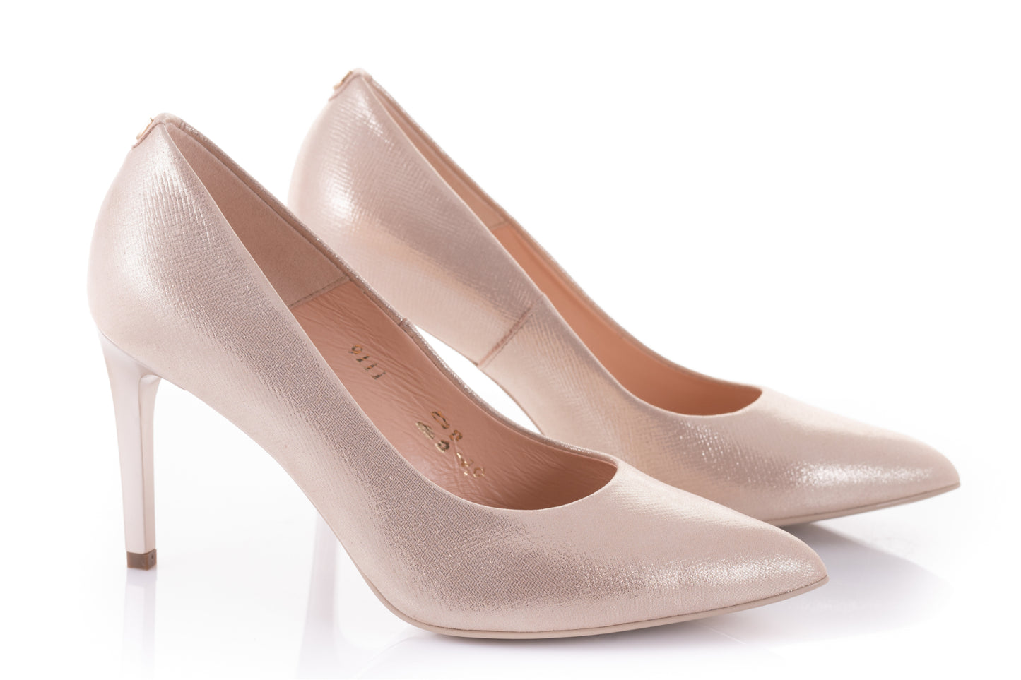 Pantofi dama eleganti piele naturala SALA 9111 auriu sim