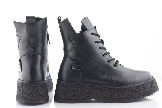 Women's casual boots natural leather CATALI 042 black box