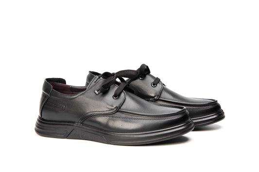 Men's casual shoes, genuine leather, 157, black