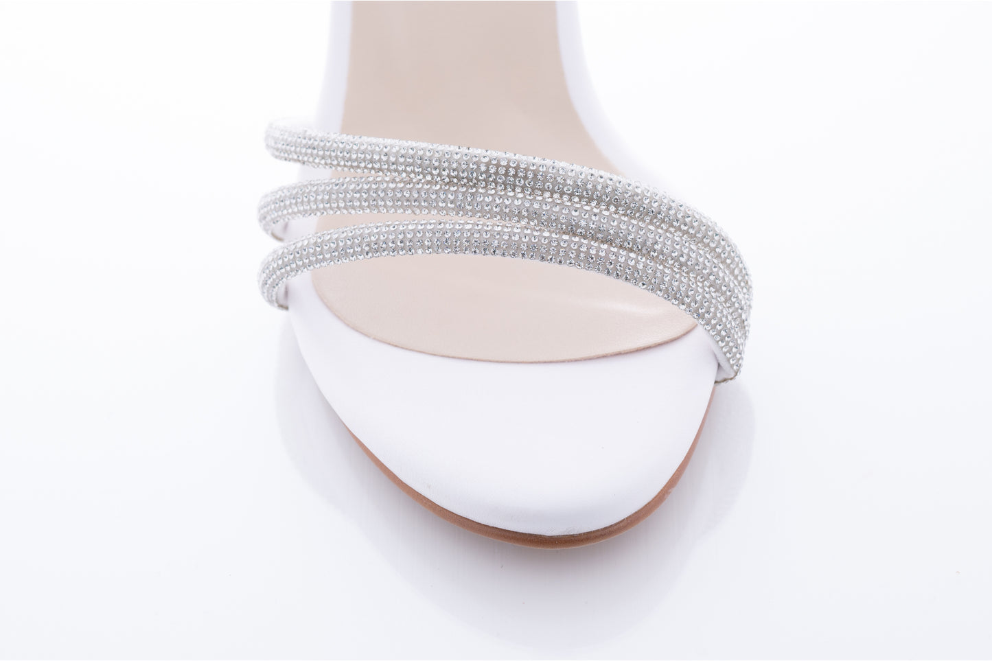 Sandale mireasa piele ecologica KARIN 503 alb box