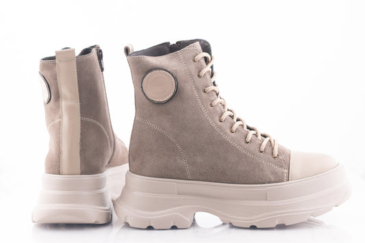 Women's casual boots, genuine leather CATALI 860, mink velour