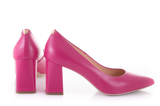 Elegant women's shoes made of genuine leather SALA 20312 fuchsia