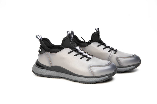 Men's sneakers genuine leather FRANCO GERARDO 33609 gray