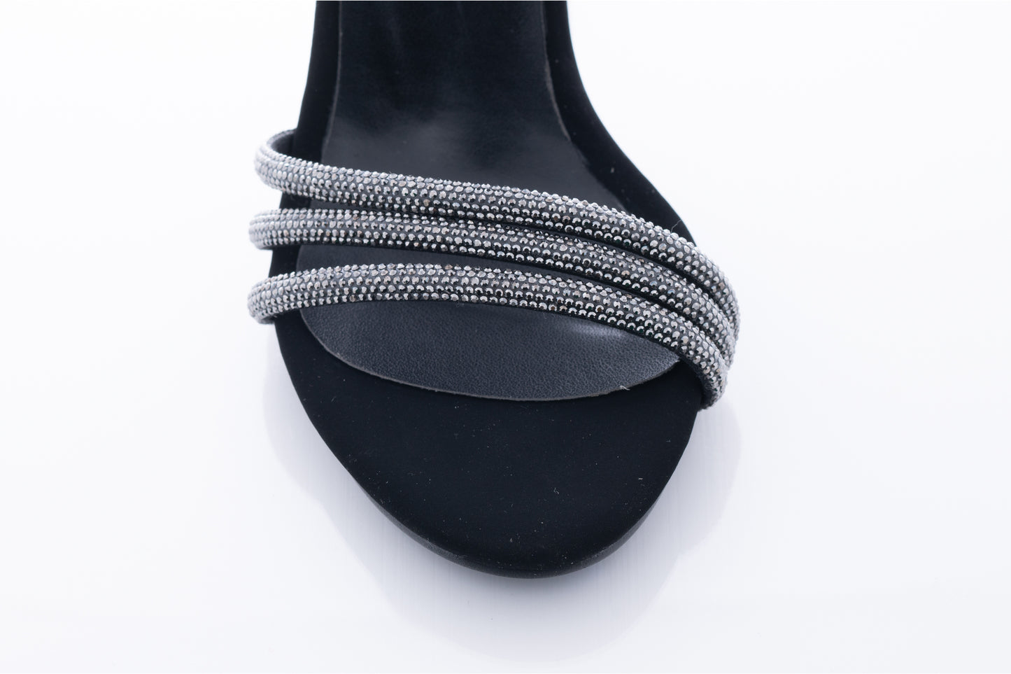 Women's casual sandals made of eco-leather KARIN 6700-1 black velour