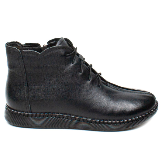 Women's casual boots made of genuine leather FORMAZIONE 9580 black
