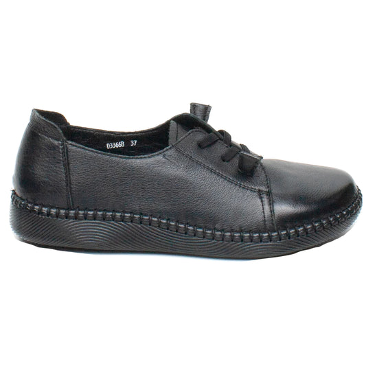 Women's casual shoes made of genuine leather FORMAZIONE 3366 black