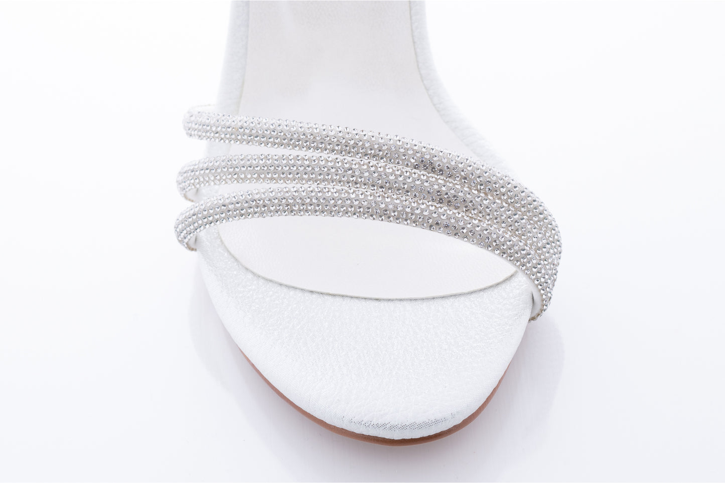 Sandale mireasa piele ecologica KARIN 6700-1 alb croco saten