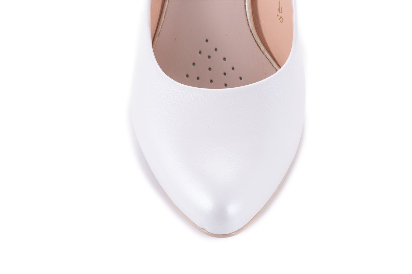 Pantofi mireasa piele naturala SALA 20153 alb
