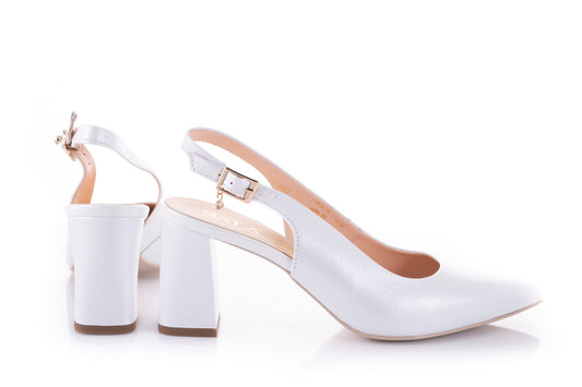 SALA 20267 white genuine leather bridal shoes
