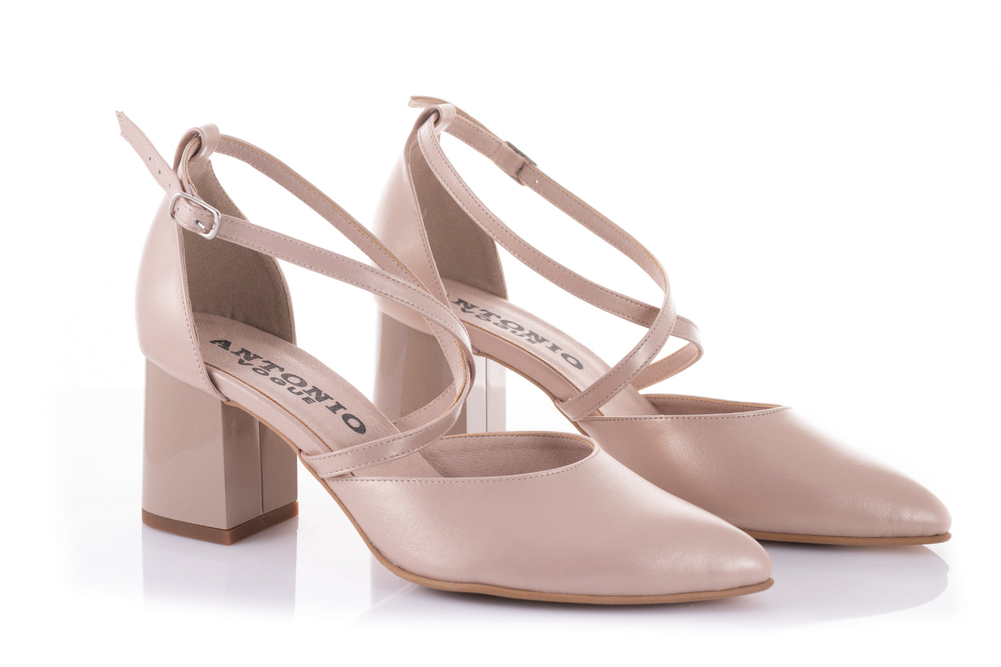 Pantofi dama eleganti piele naturala ANTONIO 7462 capucino
