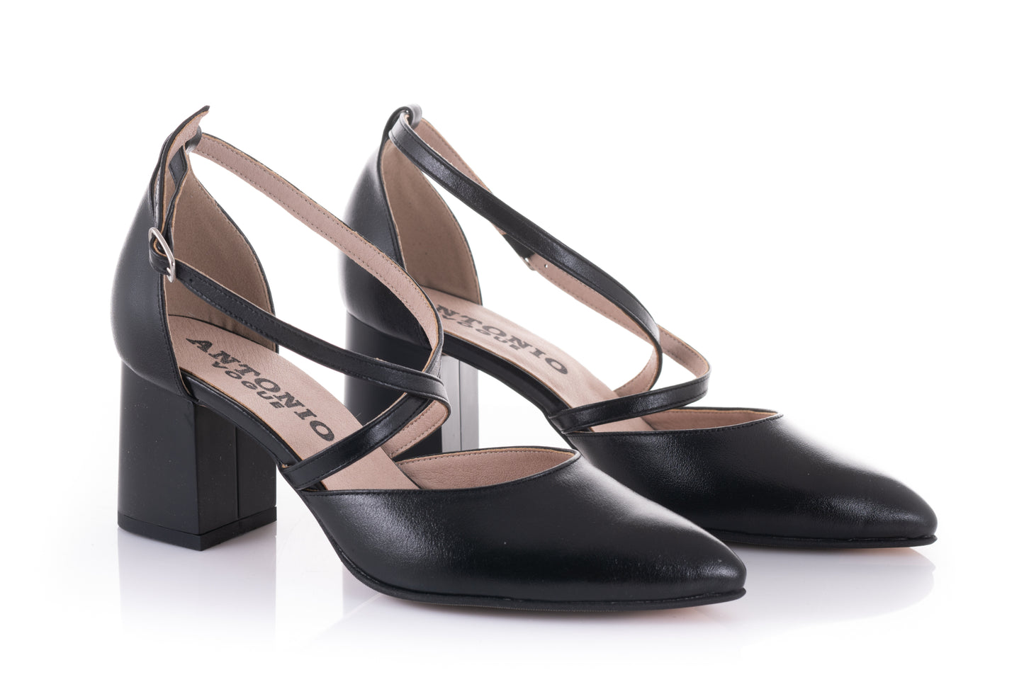 Pantofi dama eleganti piele naturala ANTONIO 7462 negru box