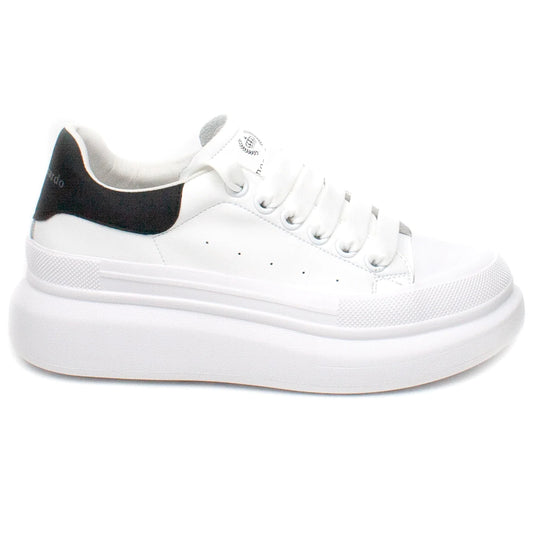 Women's sports sneakers natural leather FRANCO GERARDO 806 white