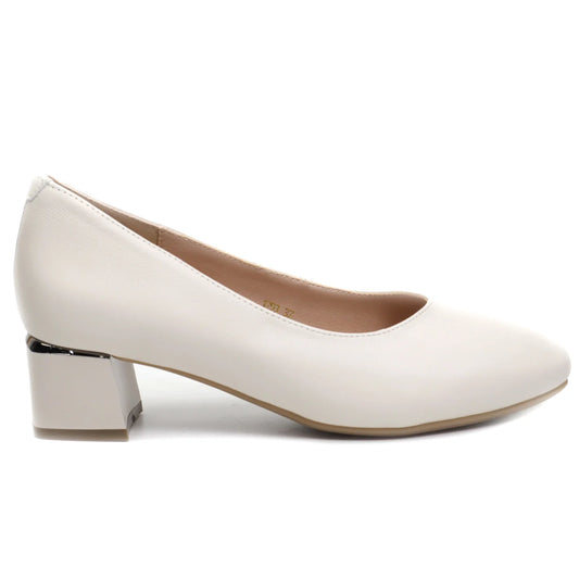 Women's casual shoes made of natural leather FORMAZIONE 1793 cream