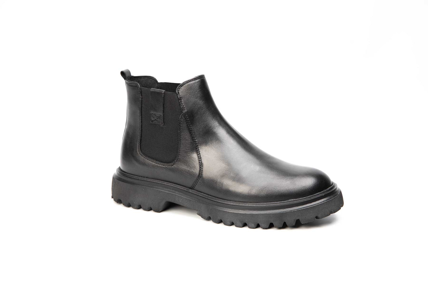 Ghete barbati casual piele naturala CATALI 068 negru box