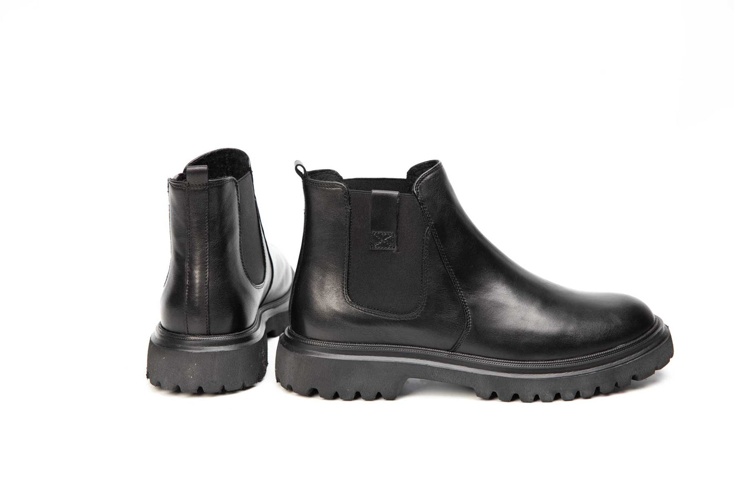 Ghete barbati casual piele naturala CATALI 068 negru box