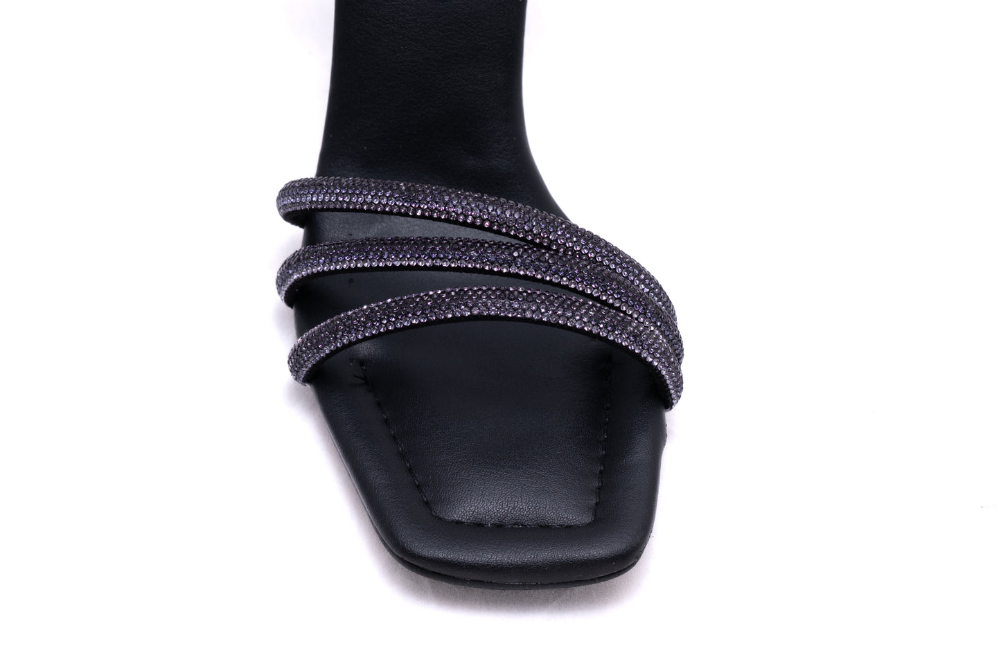 Elegant women's sandals made of eco-leather LONDON 390-10 black