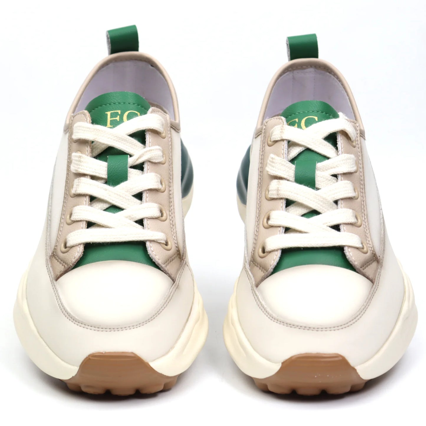 Adidasi dama sport piele naturala FRANCO GERARDO 18001 bej verde