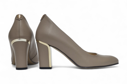 Elegant women's shoes made of genuine leather SALA 1198 mink