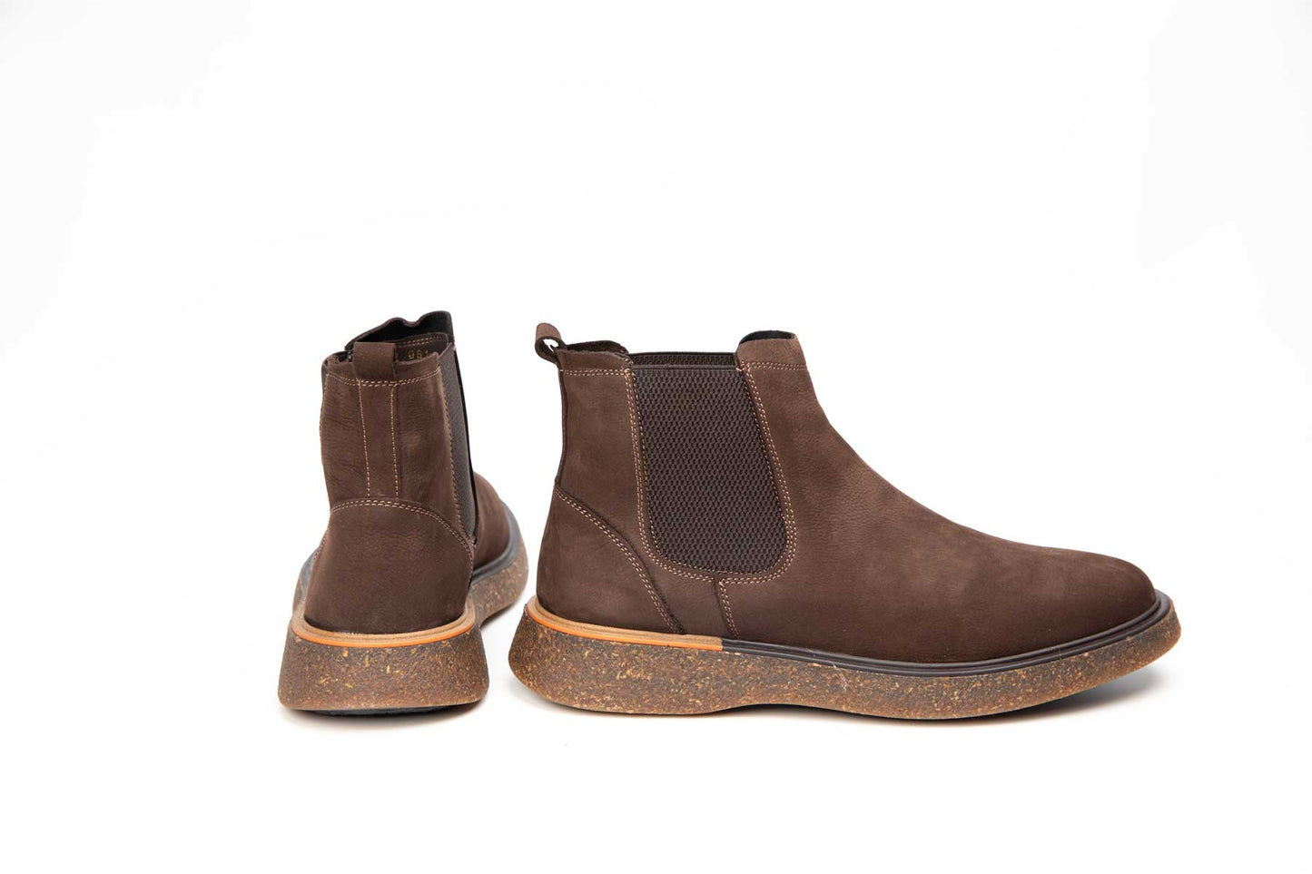 Ghete barbati casual piele naturala CATALI 061 maro inchis