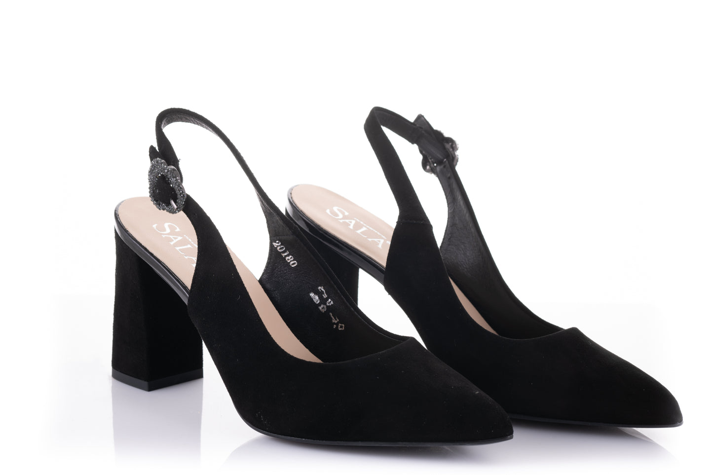 Pantofi dama eleganti piele naturala SALA dec 20180 negru velur