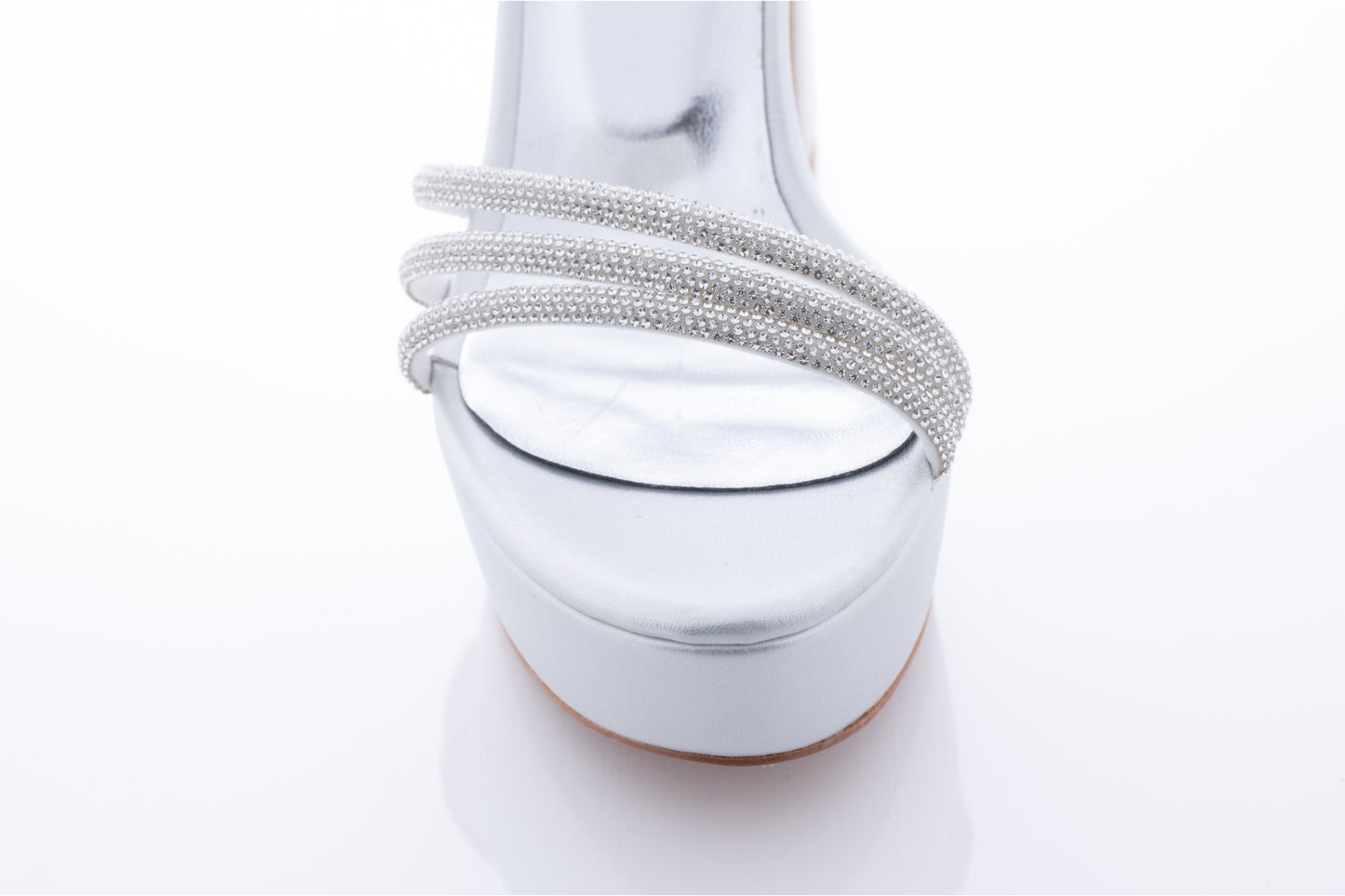 Women's casual sandals made of eco-leather KARIN 7234 silver