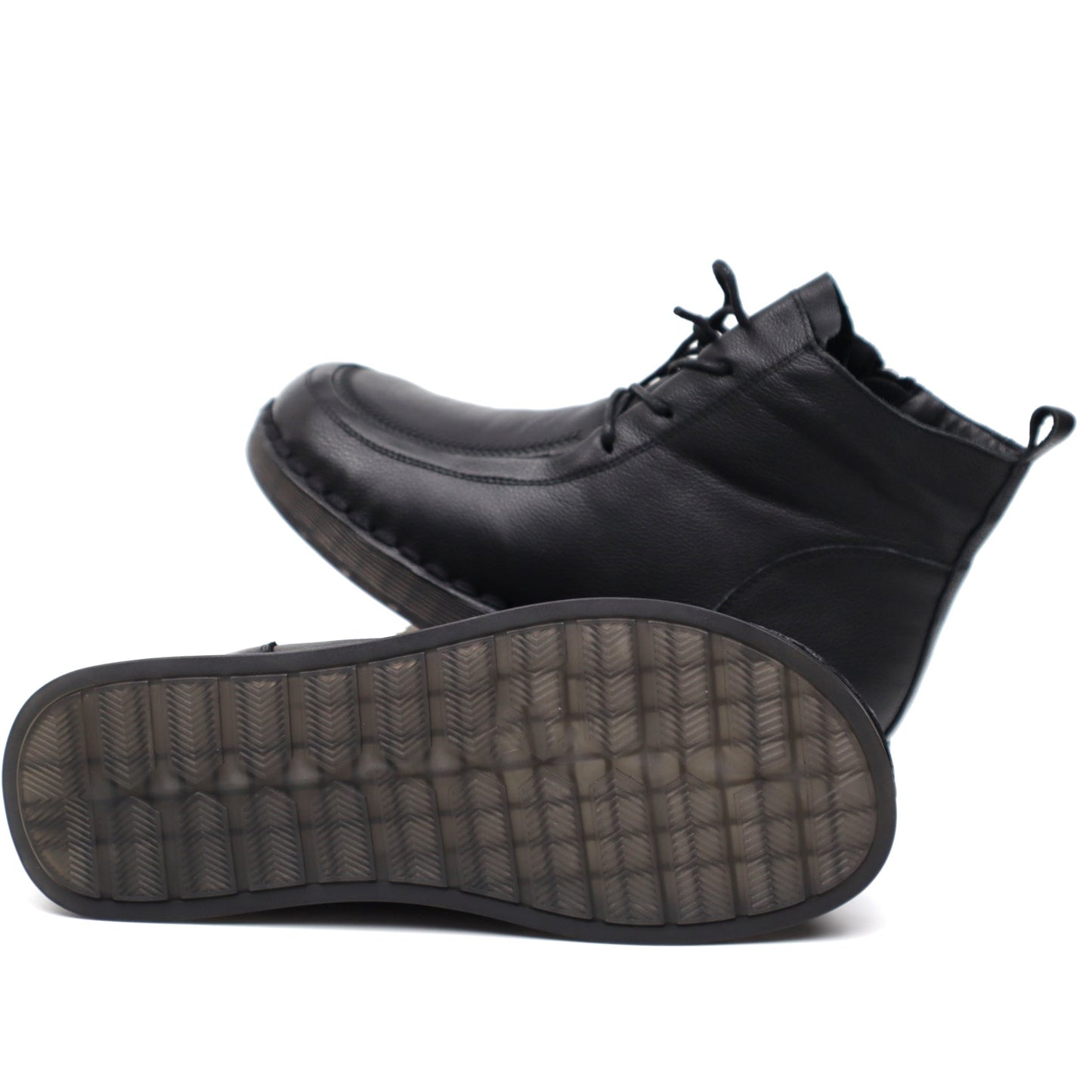 Women's casual boots made of genuine leather FORMAZIONE 8750 black