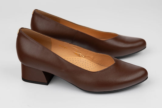 Pantofi damă piele naturală SALA 21047 Maro