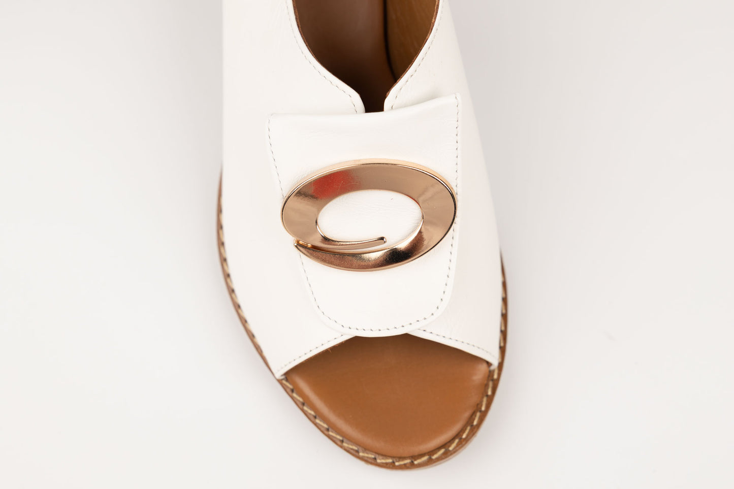 Sandale dama piele naturală ANNAVIOTTI 193 Alb 36-40