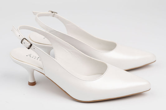 Pantofi damă piele naturală ANTONIO 4176-03 Alb (33-42)