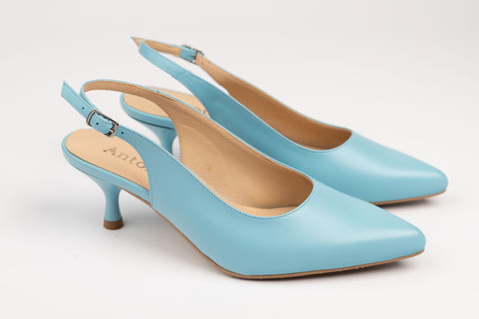Pantofi damă piele naturală ANTONIO 4176-03 Blue (33-40)