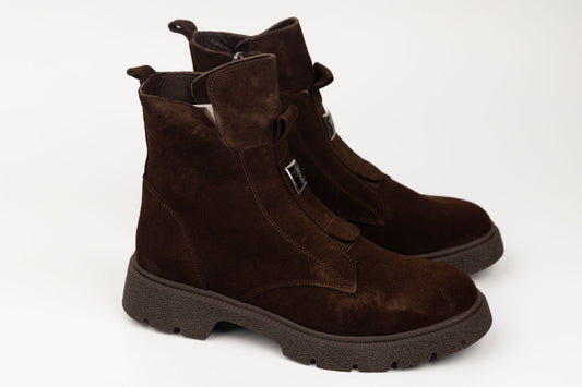 Ghete damă piele naturală DOGATI 091-24129 Cafe vel (36-40)