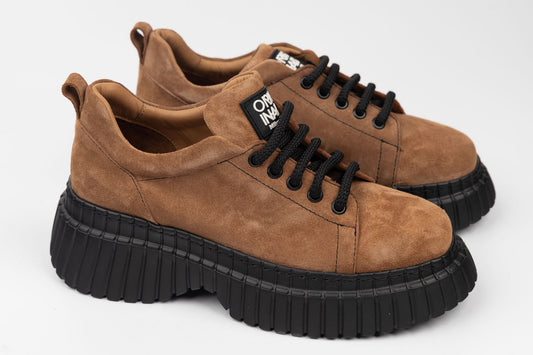 Pantofi damă piele naturală DOGATI 70940 Maro vel