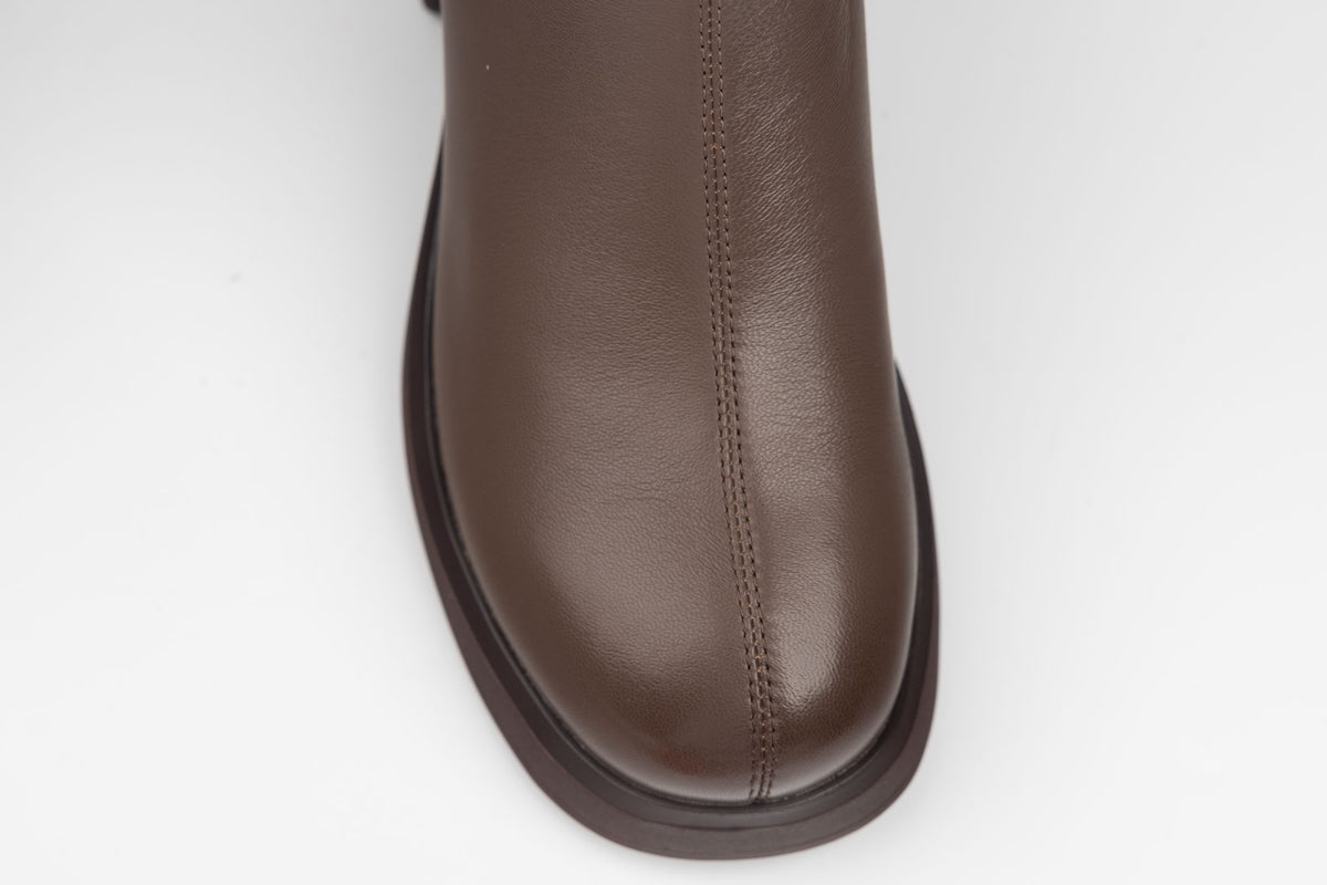 Ghete damă piele naturală BETINA 53221 Khaki (36-40)