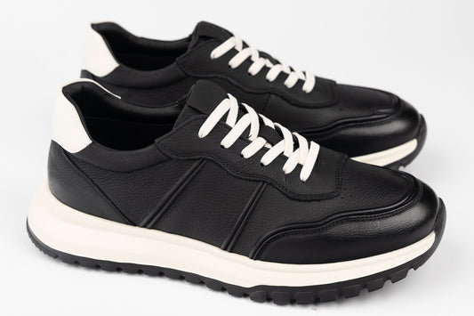 Pantofi bărbați piele naturală casual FRANCO GERARDO 8807 Negru