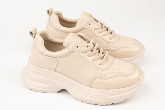 Adidași damă piele naturală FRANCO GERARDO 10786 Crem