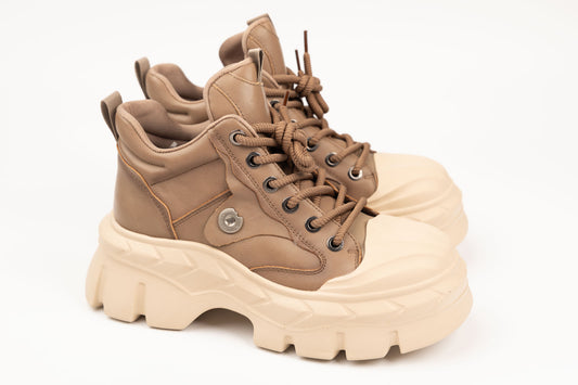 Ghete damă piele naturală FRANCO GERARDO 5020 Khaki