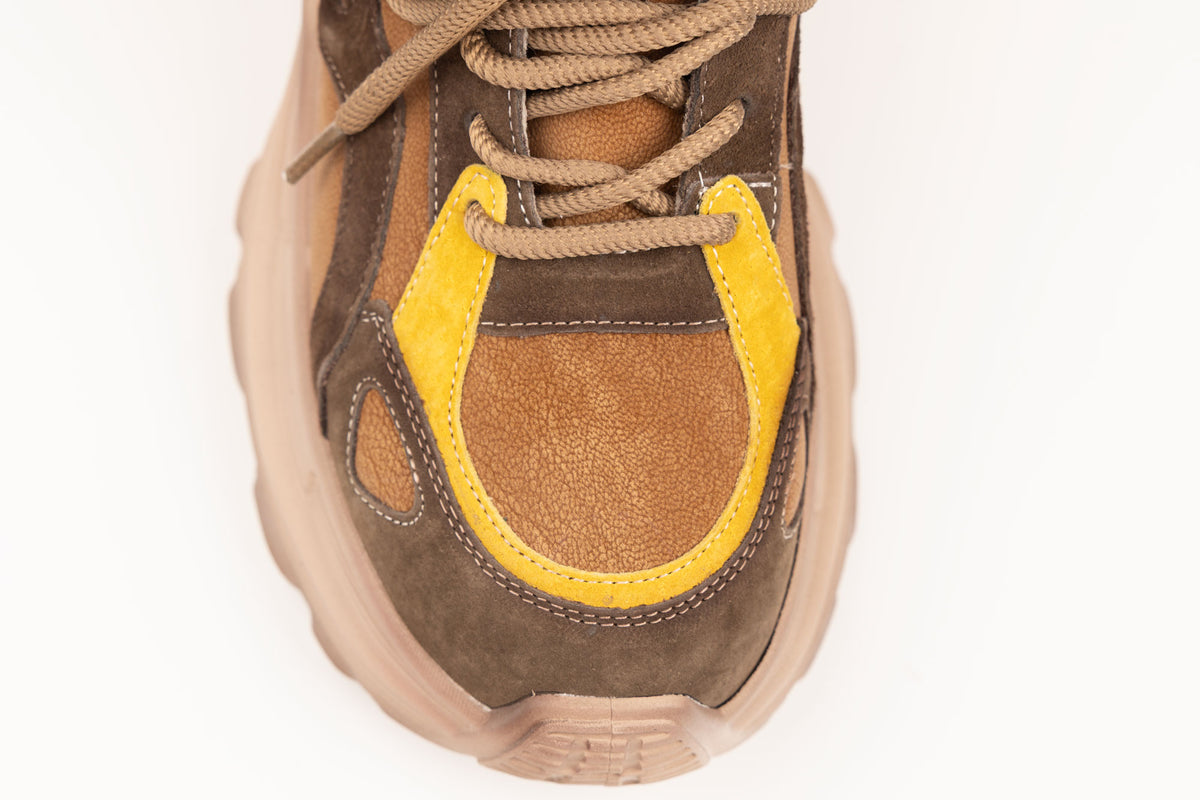 Ghete damă FRANCO GERARDO din piele naturală 8597 Khaki Galben36-42