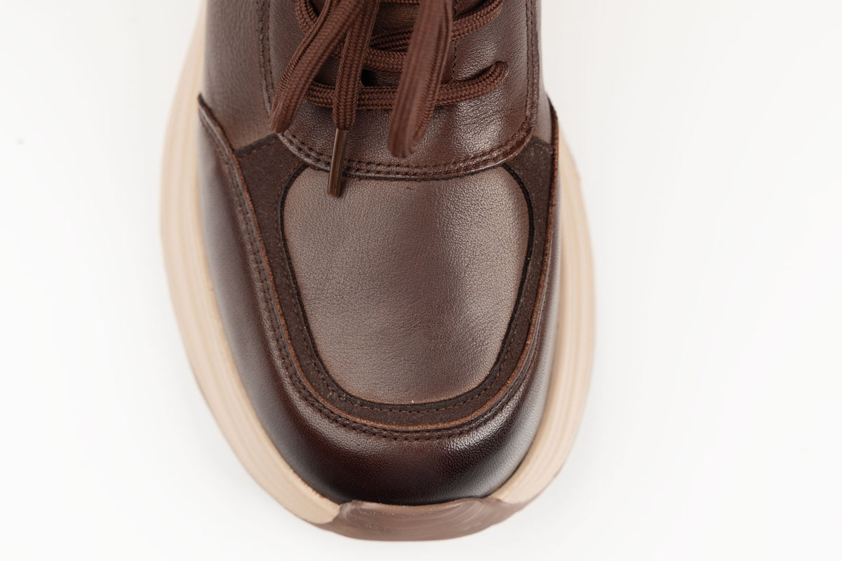 Ghete damă piele naturală FRANCO GERARDO 7150 Coffe (36-40)