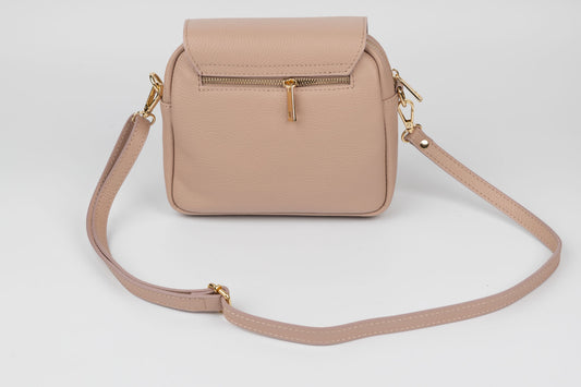 Geanta din piele naturală FENIX FASHION 23317 Nude