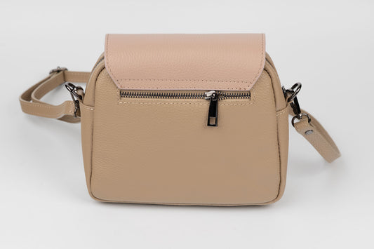 Geanta din piele naturală FENIX FASHION 23317 Vizon