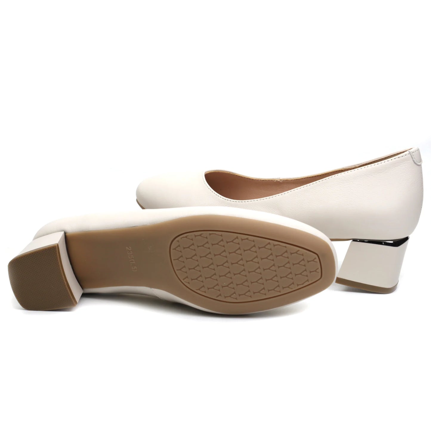 Women's casual shoes made of natural leather FORMAZIONE 1793 cream