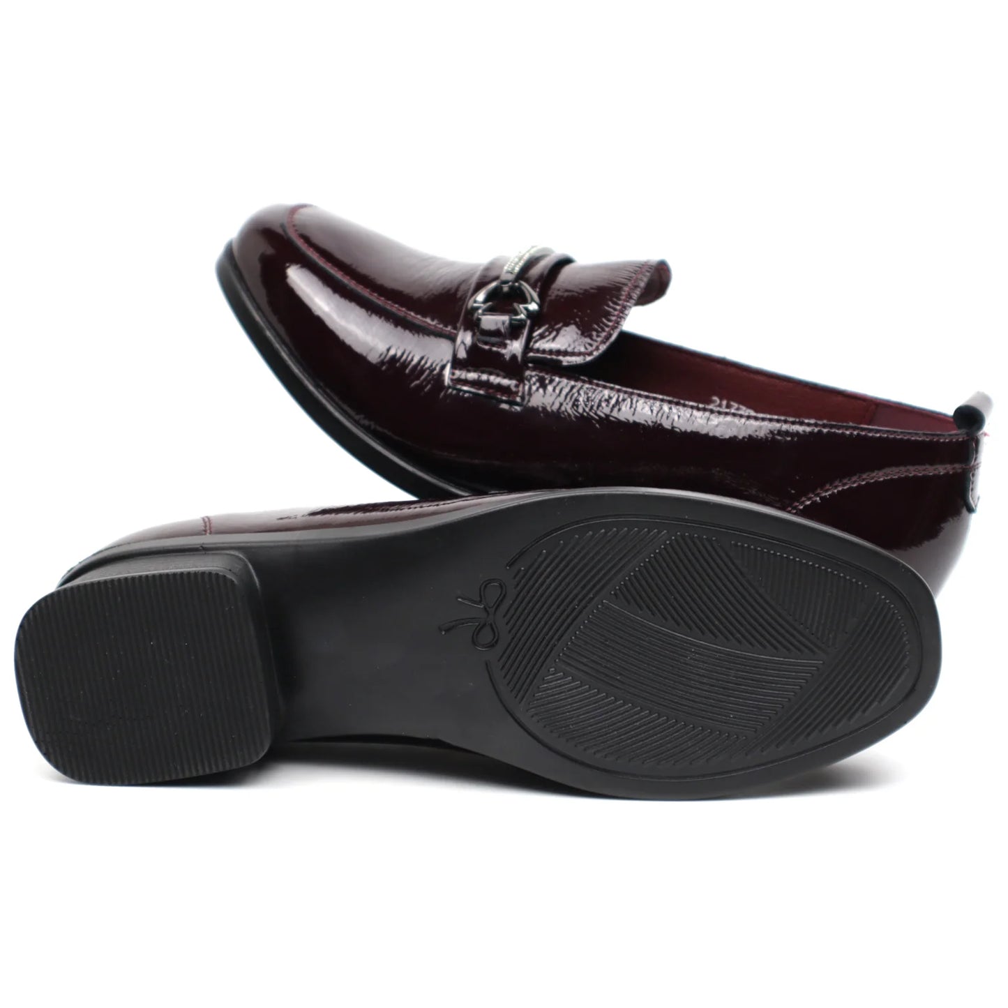 Pantofi dama casual piele naturala FORMAZIONE 735 bordo lac