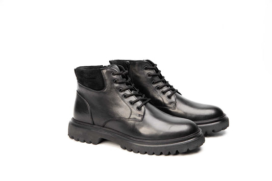 Men's casual boots made of genuine leather CATALI 067 black box