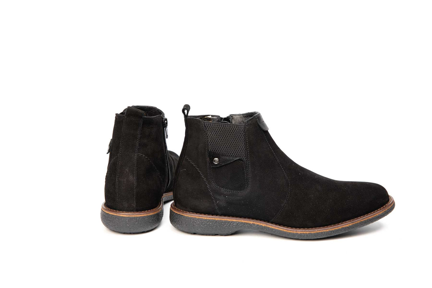 Ghete barbati casual piele naturala CATALI 941 negru velur