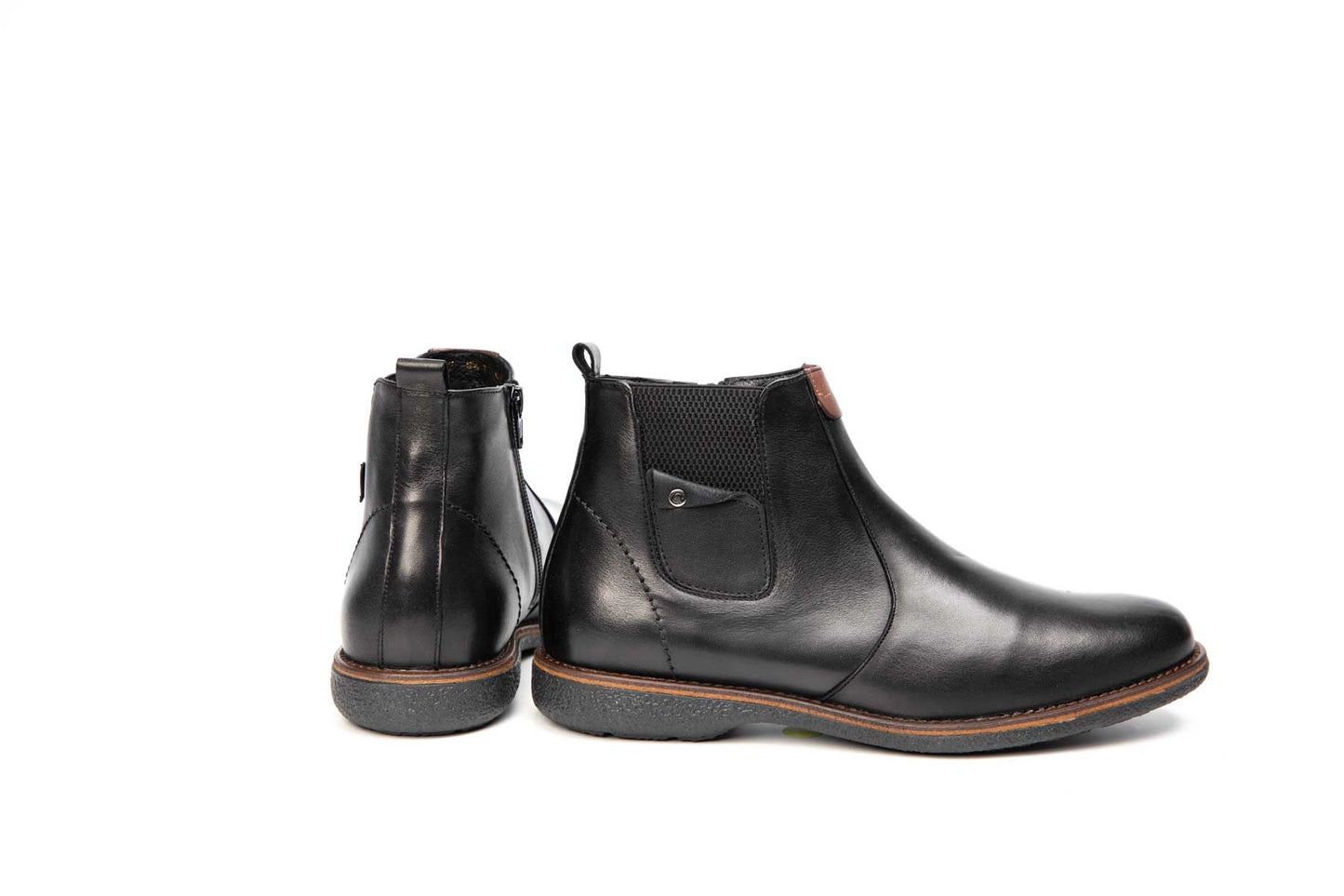 Ghete barbati casual piele naturala CATALI 941 negru box